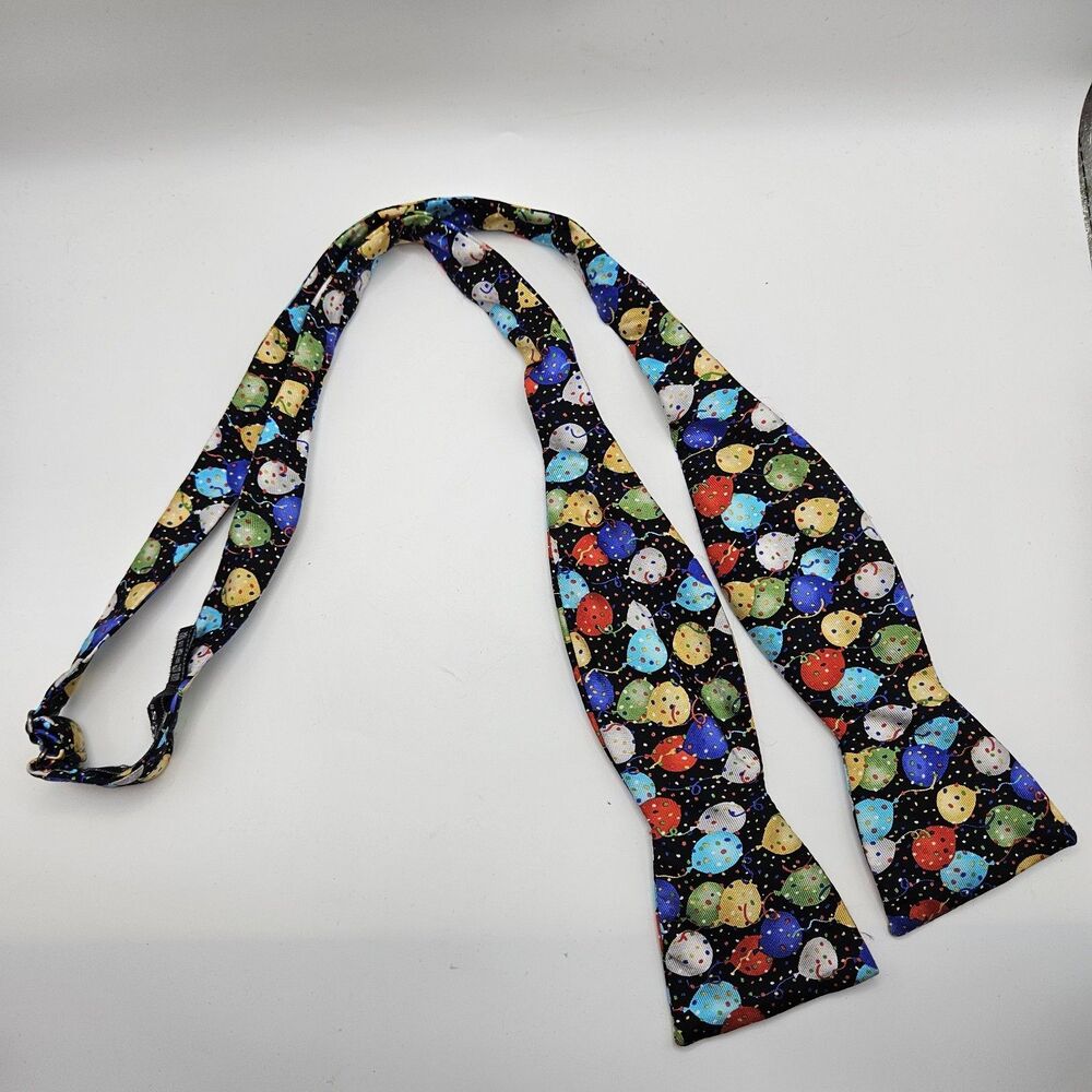 Beau Ties LTD Vermont Birthday Balloons Celebration Party Silk Bowtie 41.5x2.25"